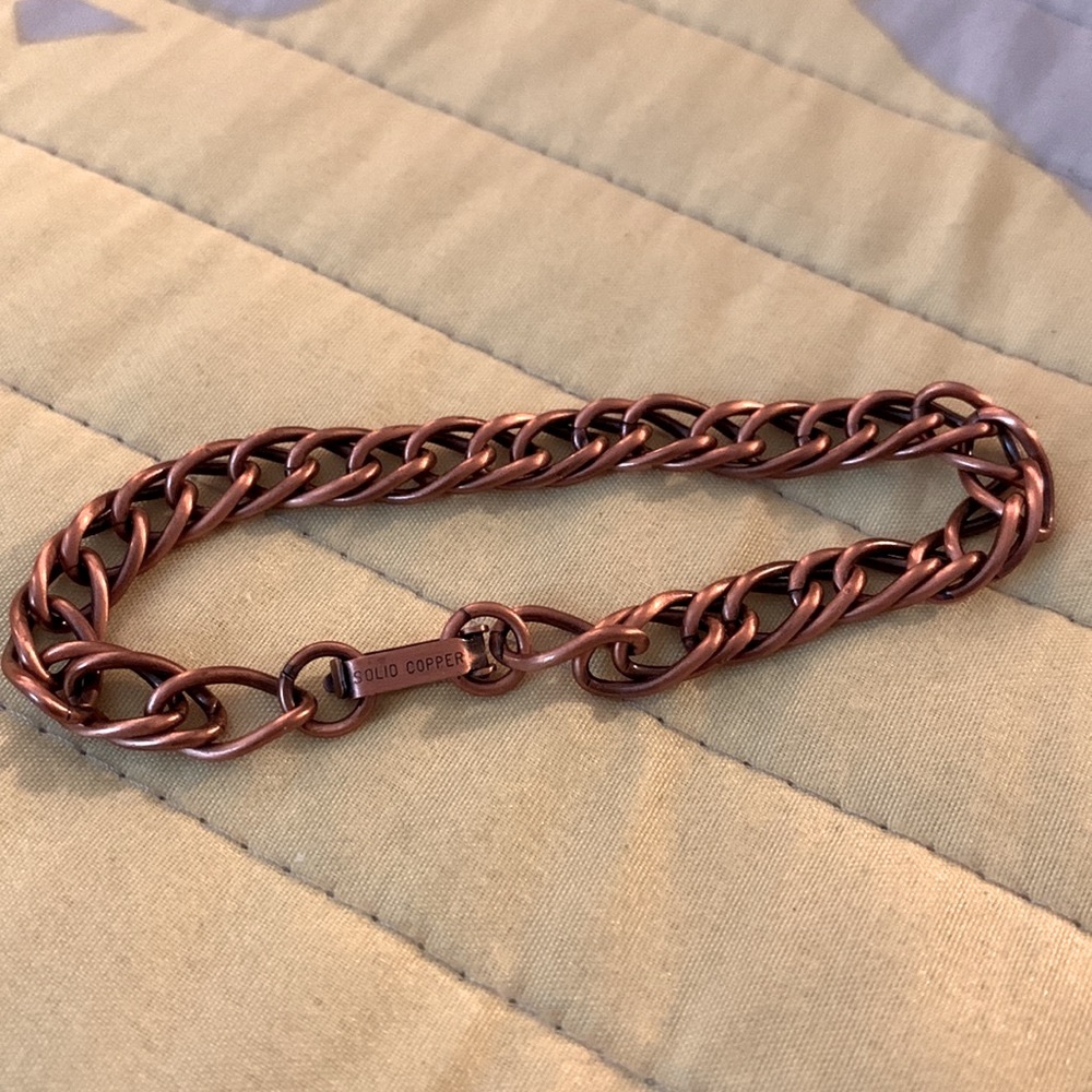 Vintage Solid Copper Bracket Double Link Style!! - image 1